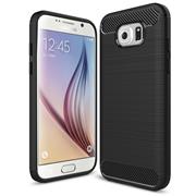 TPU Hülle für Samsung Galaxy S6 Edge Handy Schutzhülle Carbon Optik Schutz Case