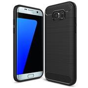 TPU Hülle für Samsung Galaxy S7 Edge Handy Schutzhülle Carbon Optik Schutz Case