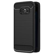 TPU Hülle für Samsung Galaxy S7 Edge Handy Schutzhülle Carbon Optik Schutz Case