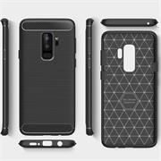 TPU Hülle für Samsung Galaxy S9 Plus Handy Schutzhülle Carbon Optik Schutz Case