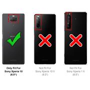 TPU Hülle für Sony Xperia 10 Handy Schutzhülle Carbon Optik Schutz Case