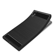 TPU Hülle für Sony Xperia XA1 Handy Schutzhülle Carbon Optik Schutz Case
