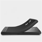 TPU Hülle für Sony Xperia XA2 Handy Schutzhülle Carbon Optik Schutz Case