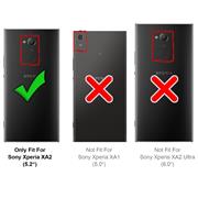 TPU Hülle für Sony Xperia XA2 Handy Schutzhülle Carbon Optik Schutz Case