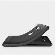 TPU Hülle für Sony Xperia XZ2 Compact Handy Schutzhülle Carbon Optik Schutz Case