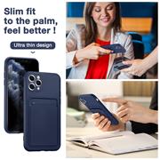 Silikon Handyhülle für Apple iPhone 11 Pro Hülle mit Kartenfach Slim Wallet Case