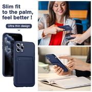 Silikon Handyhülle für Apple iPhone 11 Pro Max Hülle mit Kartenfach Slim Wallet Case
