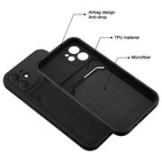 Silikon Handyhülle für Apple iPhone 12 Mini Hülle mit Kartenfach Slim Wallet Case