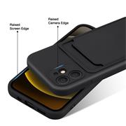 Silikon Handyhülle für Apple iPhone 12 Mini Hülle mit Kartenfach Slim Wallet Case
