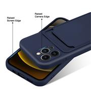 Silikon Handyhülle für Apple iPhone 14 Pro Hülle mit Kartenfach Slim Wallet Case