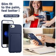 Silikon Handyhülle für Apple iPhone 7 / 8 / SE 2 Hülle mit Kartenfach Slim Wallet Case