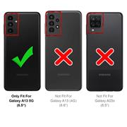 Silikon Handyhülle für Samsung Galaxy A13 5G / A04s Hülle mit Kartenfach Slim Wallet Case