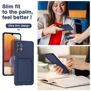 Silikon Handyhülle für Samsung Galaxy A32 5G Hülle mit Kartenfach Slim Wallet Case