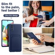 Silikon Handyhülle für Samsung Galaxy A41 Hülle mit Kartenfach Slim Wallet Case