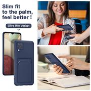 Silikon Handyhülle für Samsung Galaxy A42 5G Hülle mit Kartenfach Slim Wallet Case
