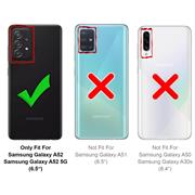 Silikon Handyhülle für Samsung Galaxy A52 / A52 5G / A52s 5G Hülle mit Kartenfach Slim Case