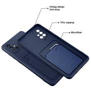 Silikon Handyhülle für Samsung Galaxy A71 Hülle mit Kartenfach Slim Wallet Case