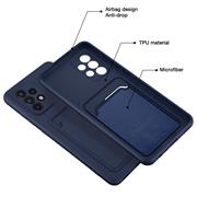 Silikon Handyhülle für Samsung Galaxy A72 Hülle mit Kartenfach Slim Wallet Case