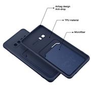 Silikon Handyhülle für Samsung Galaxy S10 Hülle mit Kartenfach Slim Wallet Case