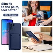 Silikon Handyhülle für Samsung Galaxy S10 Lite Hülle mit Kartenfach Slim Wallet Case