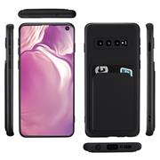 Silikon Handyhülle für Samsung Galaxy S10 Plus Hülle mit Kartenfach Slim Wallet Case