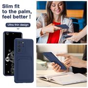 Silikon Handyhülle für Samsung Galaxy S20 Ultra Hülle mit Kartenfach Slim Wallet Case