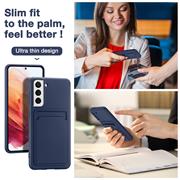 Silikon Handyhülle für Samsung Galaxy S23 Hülle mit Kartenfach Slim Wallet Case