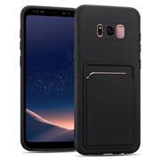 Silikon Handyhülle für Samsung Galaxy S8 Plus Hülle mit Kartenfach Slim Wallet Case