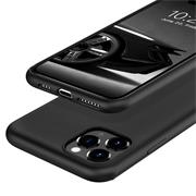 Silikon Hülle für Apple iPhone 11 Pro Max Schutzhülle Matt Schwarz Backcover Handy Case