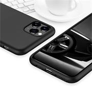 Silikon Hülle für Apple iPhone 11 Pro Schutzhülle Matt Schwarz Backcover Handy Case