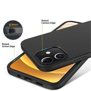 Silikon Hülle für Apple iPhone 12 Mini (5.4 Zoll) Schutzhülle Matt Schwarz Backcover Handy Case
