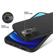 Silikon Hülle für Apple iPhone 12 Pro Max (6.7 Zoll) Schutzhülle Matt Schwarz Backcover Handy Case
