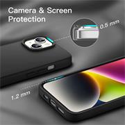 Silikon Hülle für Apple iPhone 14 Plus Schutzhülle Matt Schwarz Backcover Handy Case