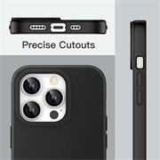 Silikon Hülle für Apple iPhone 14 Pro Max Schutzhülle Matt Schwarz Backcover Handy Case