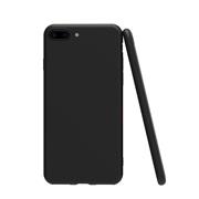 Silikon Hülle für Apple iPhone 7 Plus / 8 Plus Schutzhülle Matt Schwarz Backcover Handy Case