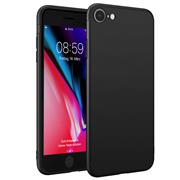 Silikon Hülle für Apple iPhone 7 / 8 / SE 2020 Schutzhülle Matt Schwarz Backcover Handy Case