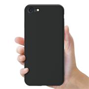 Silikon Hülle für Apple iPhone 7 / 8 / SE 2020 Schutzhülle Matt Schwarz Backcover Handy Case