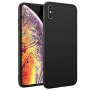 Silikon Hülle für Apple iPhone X / XS Schutzhülle Matt Schwarz Backcover Handy Case