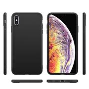 Silikon Hülle für Apple iPhone X / XS Schutzhülle Matt Schwarz Backcover Handy Case