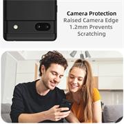 Silikon Hülle für Google Pixel 6a Schutzhülle Matt Schwarz Backcover Handy Case