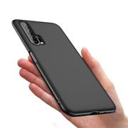 Silikon Hülle für Honor 20 Pro Schutzhülle Matt Schwarz Backcover Handy Case