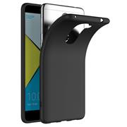 Silikon Hülle für Honor 6X Schutzhülle Matt Schwarz Backcover Handy Case