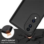 Silikon Hülle für Honor 80 Pro Schutzhülle Matt Schwarz Backcover Handy Case