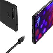 Silikon Hülle für Honor View 20 Schutzhülle Matt Schwarz Backcover Handy Case