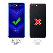 Silikon Hülle für Honor View 20 Schutzhülle Matt Schwarz Backcover Handy Case