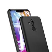 Silikon Hülle für Huawei Mate 20 Lite Schutzhülle Matt Schwarz Backcover Handy Case