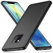Silikon Hülle für Huawei Mate 20 Pro Schutzhülle Matt Schwarz Backcover Handy Case