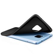 Silikon Hülle für Huawei Mate 20 Pro Schutzhülle Matt Schwarz Backcover Handy Case