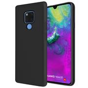 Silikon Hülle für Huawei Mate 20 Schutzhülle Matt Schwarz Backcover Handy Case