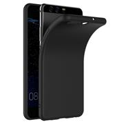Silikon Hülle für Huawei P10 Schutzhülle Matt Schwarz Backcover Handy Case